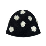 flower beanie (black)