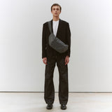 City Half Moon Messenger Bag_Khaki grey