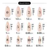 MUZMAK Reusable Glam Design Nail Tip Splash(Round Stiletto)