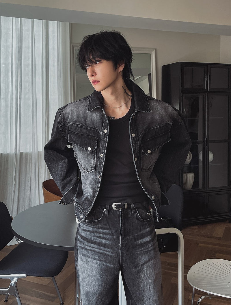 Bor Washed Western Denim Jacket