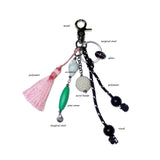 shell gemstone keyring (pink mix)