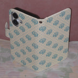 Rose Dot Lemon Yellow Vintage Diary Case Leather Card wallet Phone Case