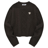 アーチチェリーケーブルニット [DARK BROWN]