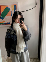 #Fluffy Hairy Wide Scarf Muffler (11color)