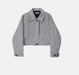 [Unisex] モヘアウールクロップジャケット(Crop ver.)(2color)