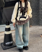 Secret washing denim pants