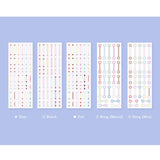 Highlight hour sticker (5 types SET)
