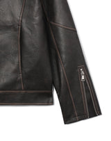 Bleed Washed Leather Biker Jacket
