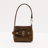 [SET] Buckle Hobo Shoulder Cross Bag _ Brown