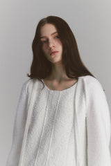 Fur Ribbon Bolero White