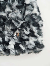 Mushroom Fakefur Beanie - Black