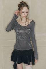 DUSK GRAPHIC TEE charcoal