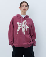 MELTING STAR LOGO PIGMENT HOODIE-PURPLE