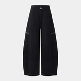 American Vintage High Waist Wide Leg Denim Pants