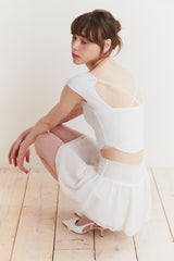 LILY MINI SKIRT white