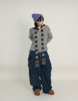 Zelda Double Pocket String Wide Denim Pants