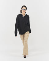 Bluesf merino wool henry neck knitwear - Black