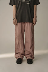 LINE COVER PARACHUTE PANTS (PINK)