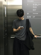 ディープリブマッスルフィットクロップ半袖Tシャツ 6C