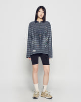 26SSストライプ ペイント ロングスリーブ Tシャツ