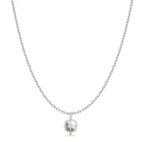 シルバーカラーブロック マザーオブパール スター ロジウムメッキ + 925 シルバー ネックレス N067-05H