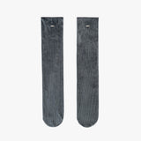 VELVET MIDDLE SOCKS (DEEP GRAY)
