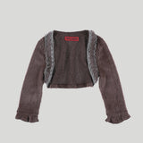 LACE TRIM HAIRY BOLERO