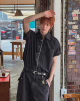 Verno Two-way Zip-up Half Shirt