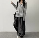 レオストラップバンディングワイドパンツ