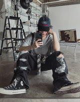 [LAN ARCHIVE] Destroyed Wide Denim Pant