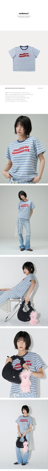 MELLOW MOMENT STRIPE T-SHIRT (SkyBlue)