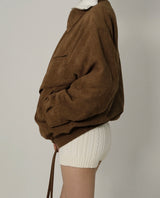 Suede Padded Bomber Jumper 2025 - Camel