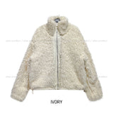 Light Boucle String Fur Jacket