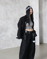 [UNISEX] カーペンターブラックデニムジャケット