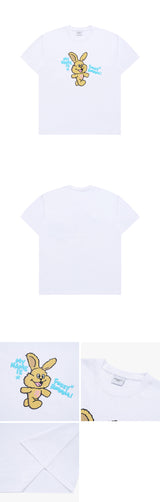 [24SS] マイネームイズファジーラビット半袖Tシャツ WHITE