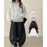 Bonv Flower Embossed stereoscopic pattern hood zip-up