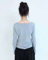 ステッチTシャツ - グレー