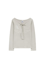 cr ストラップTシャツ (ベージュ)