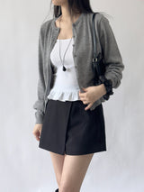 Vigent Wrap Elastic Waist Mini Skirt Pants