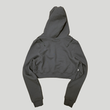 ANTIQUE ZIPPER CROP HOODIE