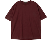 Men's Cotton Short Sleeve Crop Tee Burgundy
