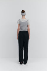 【MADE】 Stripe Cropped T-Shirts_Ivory