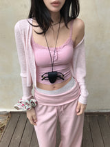 ベイビー クラウド レース リブ ブラカップ ノースリーブトップ