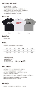 ベイビーロゴハーフTシャツ GREY