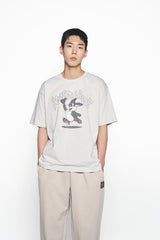 25SS カートゥーンチンチラショートスリーブTシャツ ライトグレー