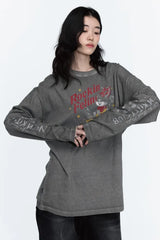 26FW★ロックスター キャット レイヤード ピグメント ロングスリーブ