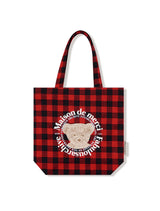 Check Pattern Bear Friends Eco Bag Red (FCE5BG005P)