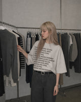 (UNISEX) Ss スローガン オーバーTシャツ