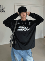 Aensseo ベルベットトラックオーバーTシャツ