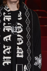 GOTHIC LOGO MUFFLER / BLACK&IVORY